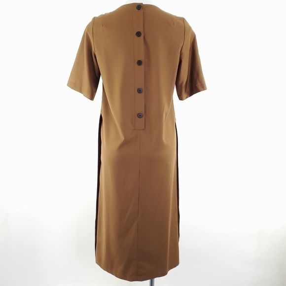 Wolcott : Takemoto HAMLET Midi DRESS - SILTY BROWN sz M - Picture 9 of 11